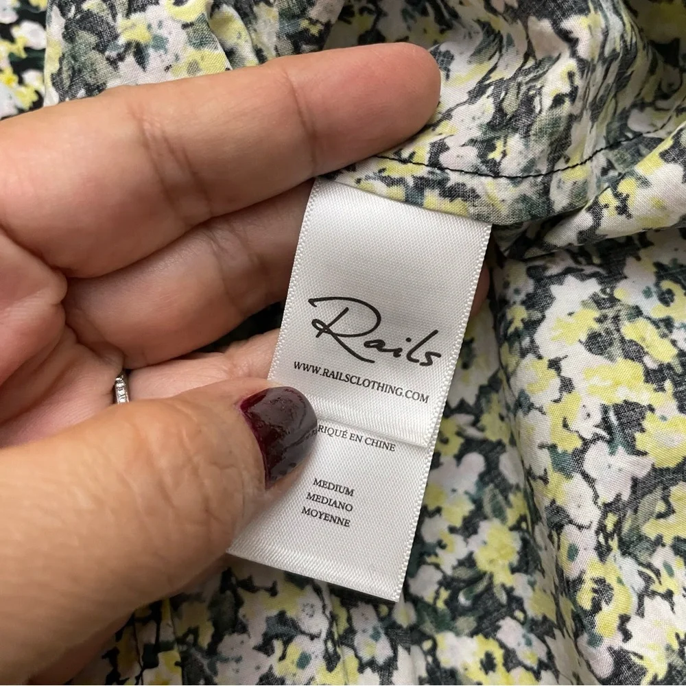Rails Mini Dress in Olive Green Floral Print